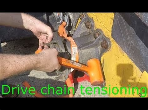 skid steer drive chain tension|chain drive tensioning ls170.